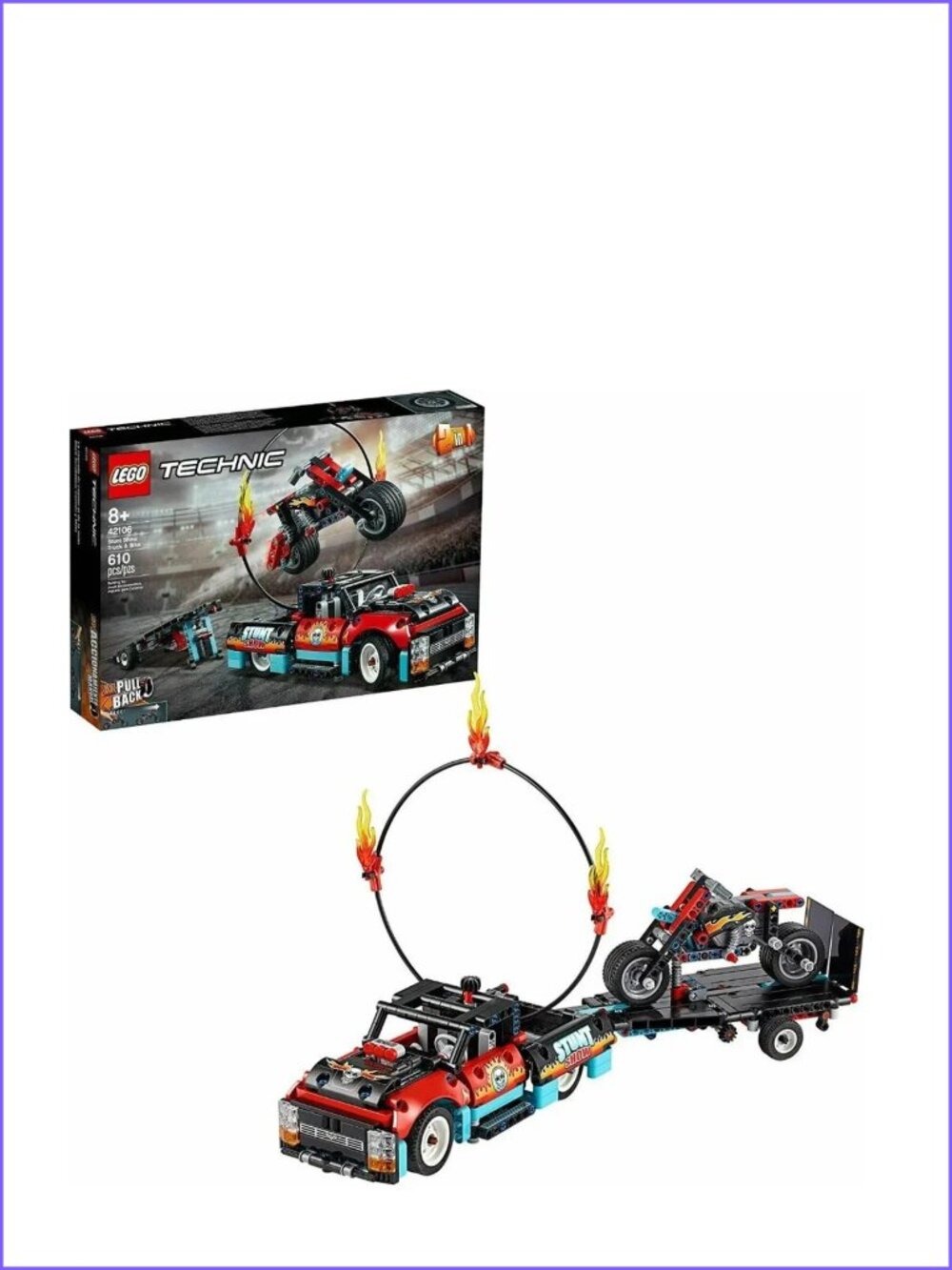 Lego Technic Stunt Show Truck & Bike 42106   New in Box